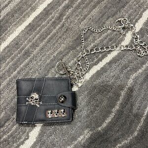 Black Skull Chain Wallet